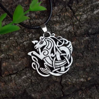 

12pcs double side Celtics Seahorse Necklace Lover Gift SanLan