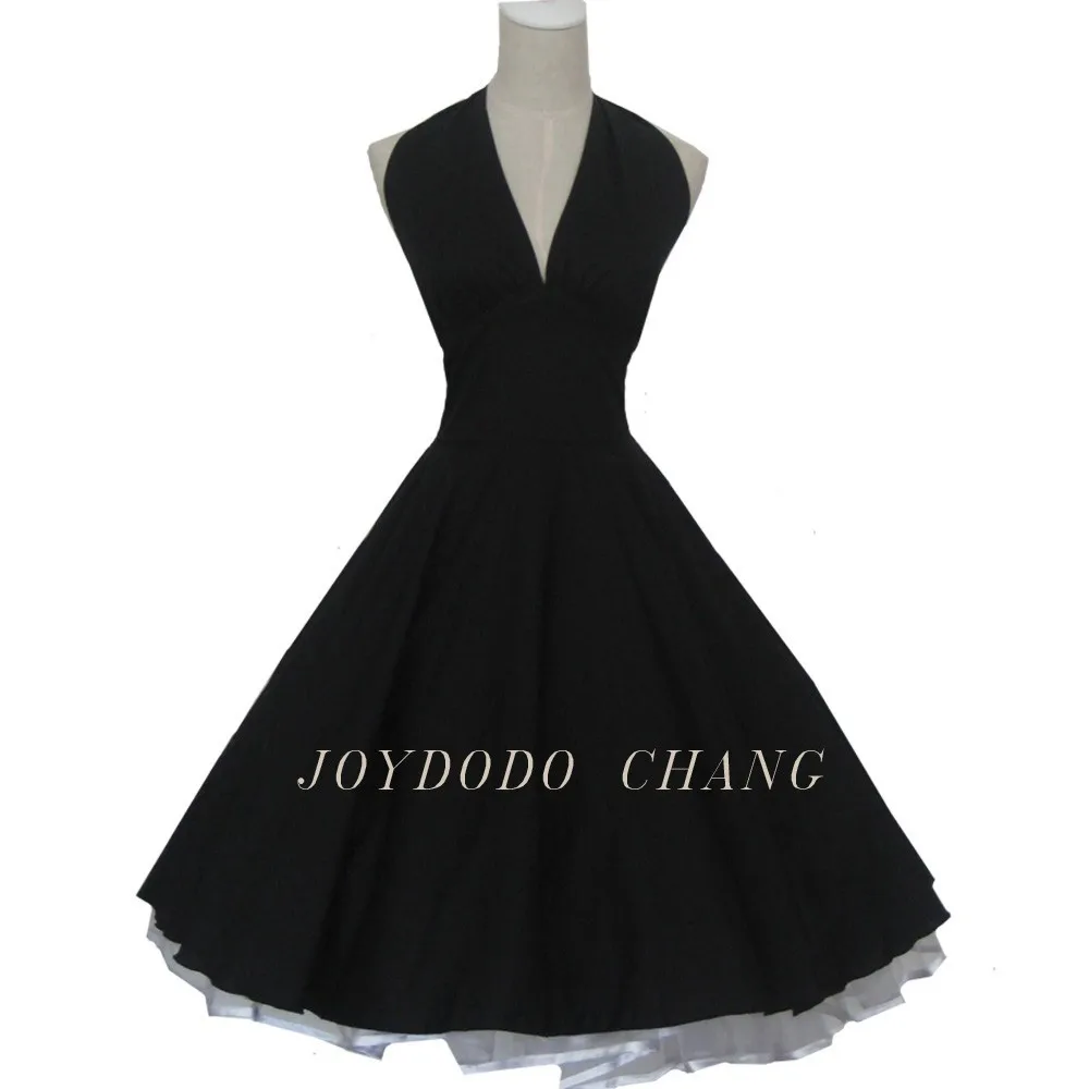 Женское летнее платье в стиле Мэрилин Монро, 50s 60 s, винтажное платье в стиле ретро, платье в горошек с цветочным принтом в стиле рокабилли