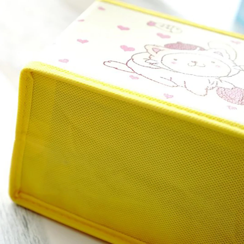 Foldable Cartoon Cosmetic Storage Box Bedroom Jewelry Makeup Key Office Articles Organizer Dormitory Sundries Container