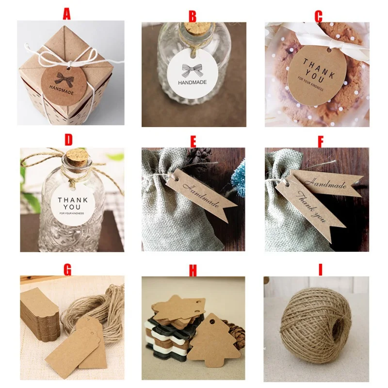 

2018 DIY Kraft Christmas Tree Shape Hang Tag Christmas Party Deco Paper Cards Gift Tag 100pcs
