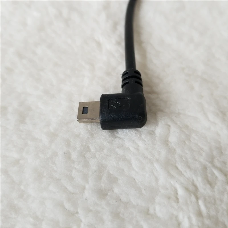 Мини USB 90 градусов правый угол папа к Тип Женский OTG конвертер данных удлинитель