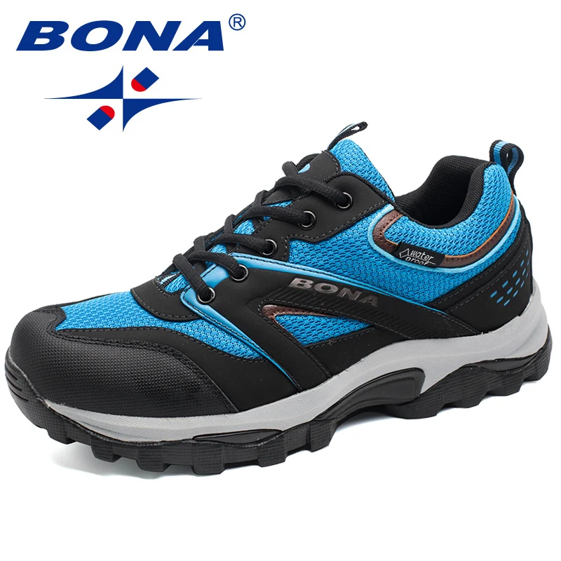 Skup BONA nowy styl klasyczny mężczyźni buty górskie Outdoor Walking buty do biegania zasznurować buty sportowe wygodne szybka darmowa wysyłka