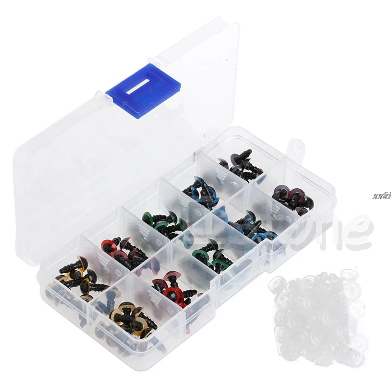 

100Pcs 8mm 5 Colors Plastic Safety Eyes Washer For Teddy Bear Doll Toy Puppet Drop shipping