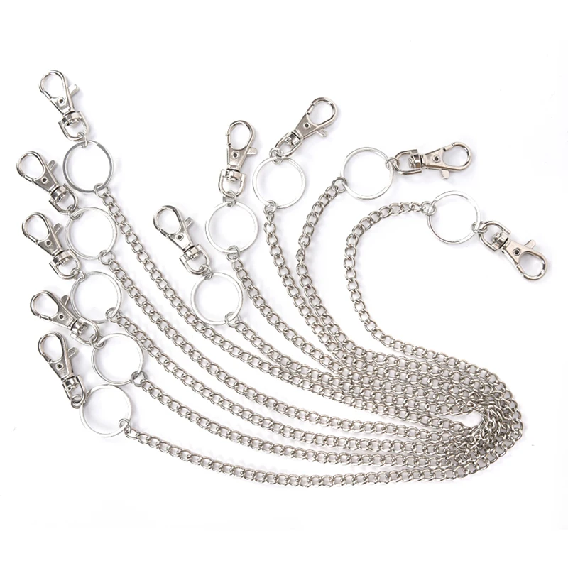 

49cm Rock Punk Hook Trousers Pant Waist Link Belt Chain Metal Wallet Silver Chain Fashion Men Jewelry