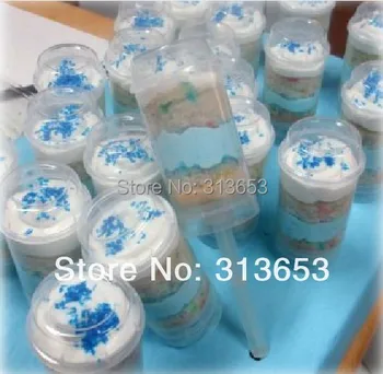 

new arrival push up pop containers for cake/ice cream/Empty wedding cupcake containers with lid