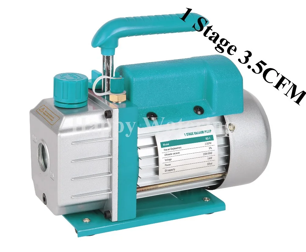 220V/50HZ Refrigeration Vacuum Suction Pump 220V Single Stage 3.5CFM 1
