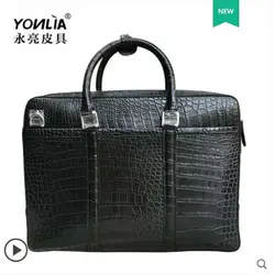 Yongliang кожа крокодила живота Мужская сумка из натуральной кожи мужская сумка для отдыха офисные мужские сумки