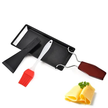 

Mini Tray Non-stick Spatula Roast Pan Cheese Plate Wooden Handle Kitchen Folding Rectangle BBQ Spare Mozzarella Pan Cheese Mold