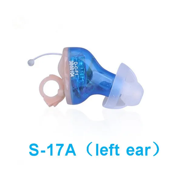

Left Size Ear Blue Color Digital Hearing Aids CIC Hearing Aid Sound Voice Amplifier Adjustment ITC 8 Channels 12 Bands S-17A