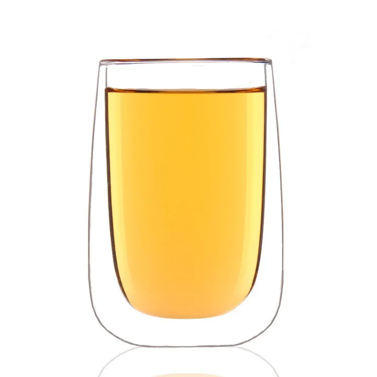 

1PC 400ml Double Wall Clear Glass Coffee Tea Cups Glassware Heat Resistant Milk Beer Soup Mugs And Insulated Wine Cups JM 1000