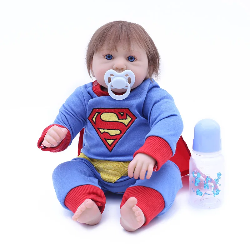 DOLLMAI Super cool Babies Dolls Reborn 17 Inch Boneca Silicone Vinyl Baby Doll Toy Realistic Boy Kids Birthday Xmas Gift | Игрушки и