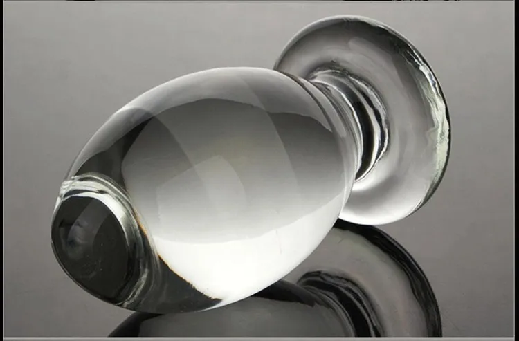 VAHPPY1 piece Extra Large Huge Head Glass Anal Plugs G-spot Crystal Anal Plug Bomb Plug Super Big Size Pyrex Glass Anal sex toys 6