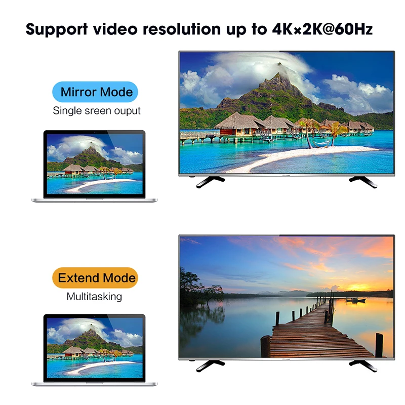 Переходник MOSHOU Displyport на HDMI штекер Мама папа макс. 4K 30 Гц конвертер DP 2K разъем для