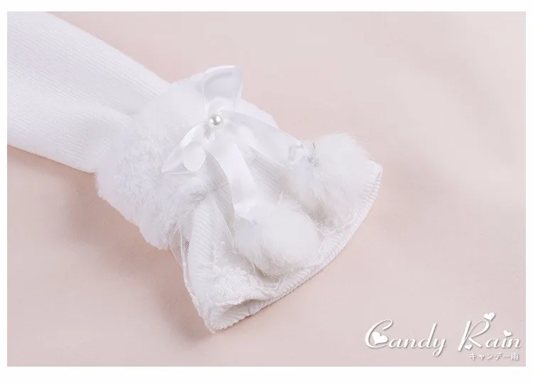 Принцесса сладкий Лолита белое платье конфеты дождь японский дизайн сладкий свитер с длинными рукавами кружевной набор блуз C22CD6234