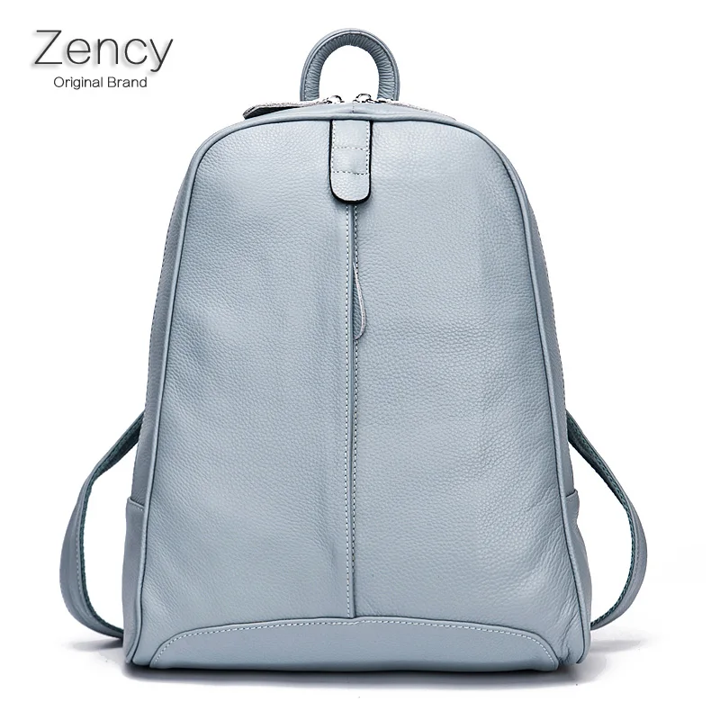 ZENCY Soft Real Natural Cow Leather font b Women b font font b Backpack b font