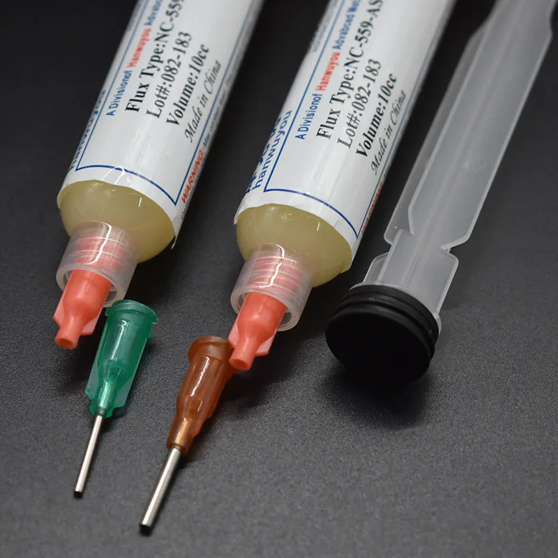 NC-559-ASM Flux Paste Lead-free Syringe Solder Grease Repair Solde 10CC PCB BGA Ball +Needle | Инструменты
