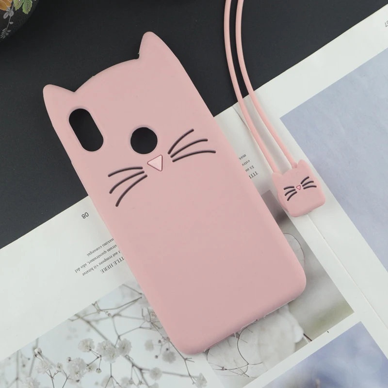 Cute 3D Cartoon Silicon Case for Xiaomi Redmi Note 5 Cases Japan Glitter Beard Cat Lovely Ears Kitty Cover for Redmi Note5 Pro