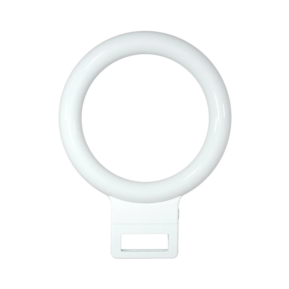 USB зарядка светодиодный селфи кольцо свет телефон дополнительная подсветка ночной темноте селфи улучшение заполняющий свет для iPhone X 8 7 Xs - Цвет: Белый
