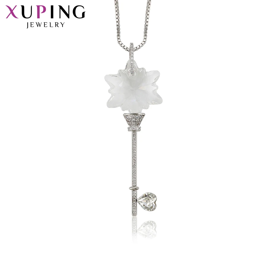 Xuping Pendant Necklaces Temperament Key Style Crystals from Swarovski Simple for Women Valentine's Day Gifts M64-40143 | Украшения и