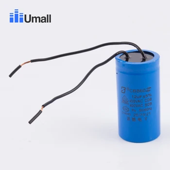 

air conditioning capacitor with two wires 12uf 450V 50 60Hz explosion proof running motor start electric machine repair parts