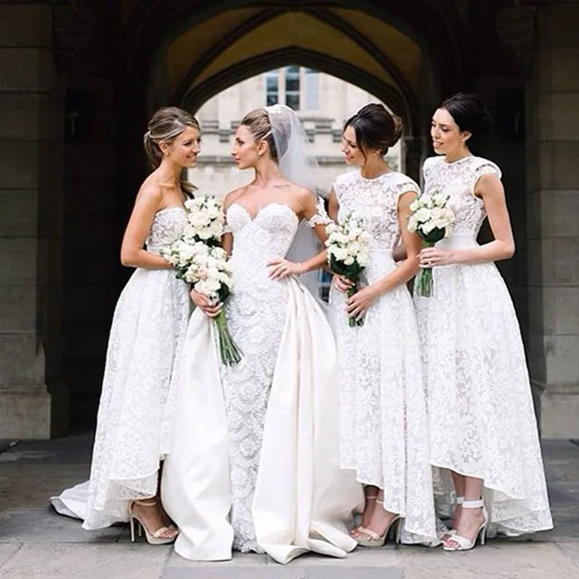 Fashion Rose Flower Pattern Lace Bridesmaid Dresses With Capped Custom Floral Pattern Bridesmaid Dresses Fashion Rose Flower Pattern Lace Bridesmaid Dresses With Capped Custom Floral Pattern Bridesmaid Dresses