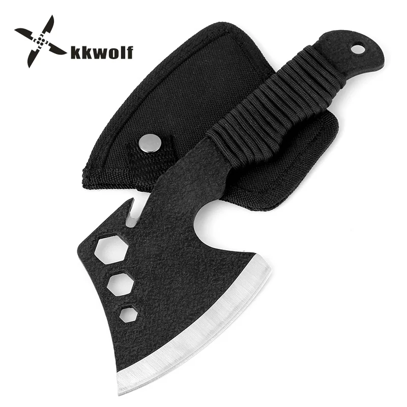 KKWOLF Special Shape Portable Axe 440C steel Camping Axe Survival