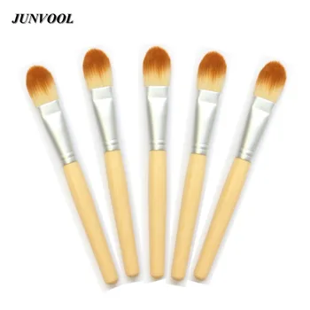 

5pcs Women Beauty Makeup Brush Bamboo Handlel Facial Synthetic Cosmetic Brush Wet Powder Foundation Beauty Tool Pincel maquiagem