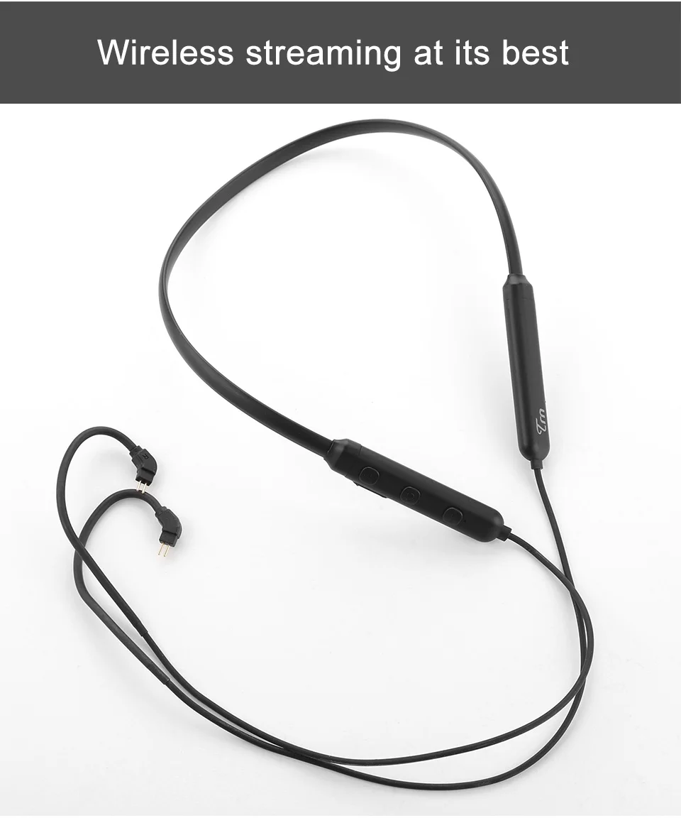 New TRN BT3 Wireless Bluetooth 4.1 APT-X Cable HIFI Earphone 2PIN Cable Use For V10 V20 V60 Yinyoo HQ5 HQ6