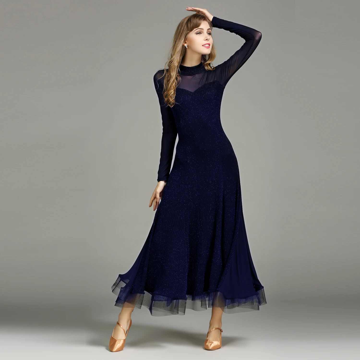 

Modern Dance Costume Women Lady Adult Waltzing Tango Dancing Dress Ballroom Costume Evening Party Dress