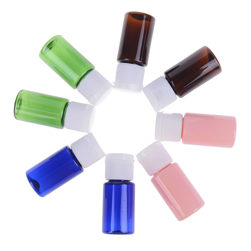 2 Pcs 10ml PET bottle, plastic bottle with flip top cap portable travel bottle 4 colors to choose hot sale