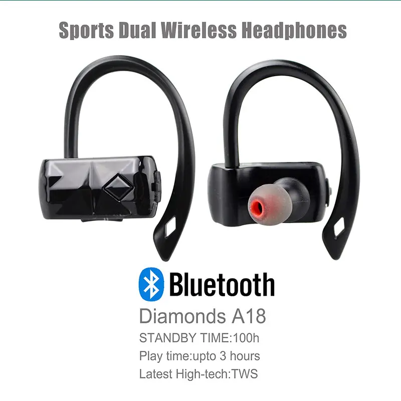 Ersuki беспроводные улучшенные Bluetooth A18 наушники портативные бинауральные