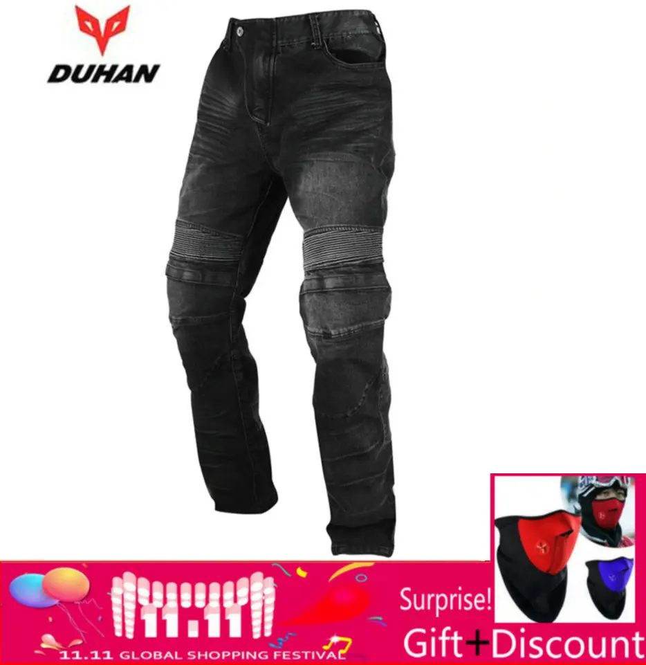 DUHAN Motorcycle Pants Windproof Men's Racing Jeans Riding Trousers ...