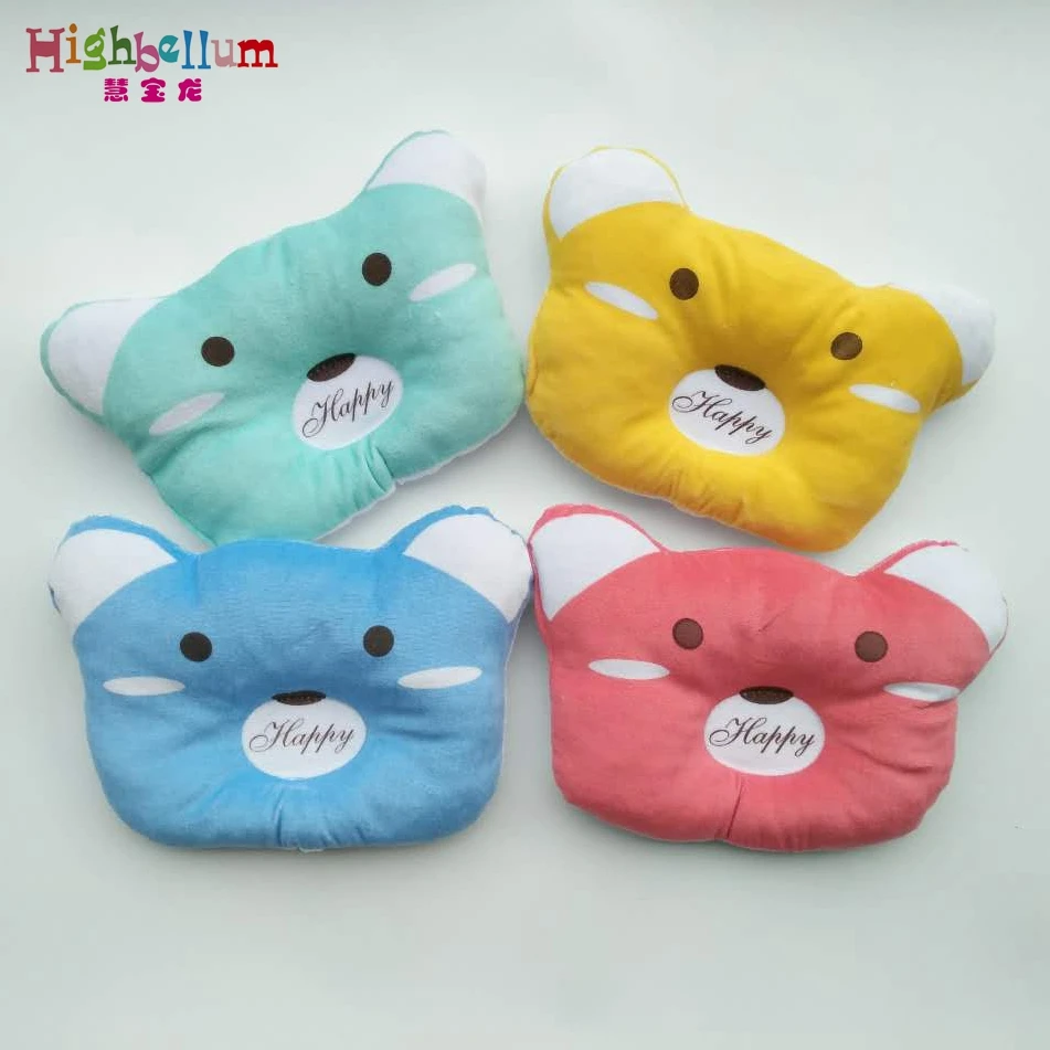 

Infant Newborn Baby Pillow Sleep Positioner Prevent Flat Head Shape Support High Quality 100% Cotton Soft Lovely Bear Bed Toy