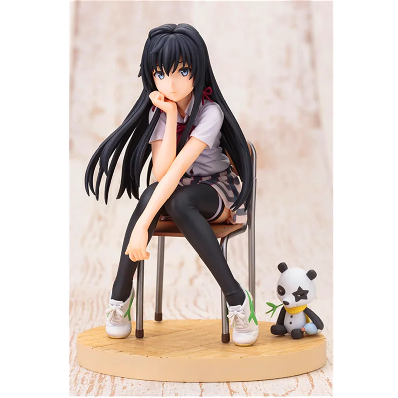 

14CM KOTOBUKIYA My youth love story Anime Figure Yukinoshita Yukino Action Figure Sit Chair Ver Cute Girl Dolls with Box F253