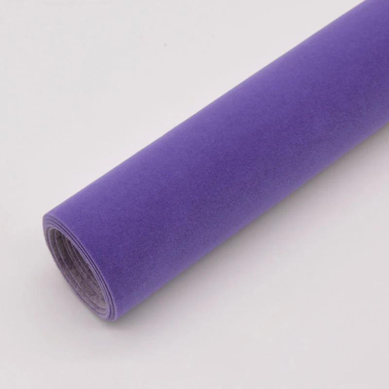Meetee 50x150 см, фланелевая ткань, самоклеящаяся ткань для ювелирных изделий, коробка, ящик, наклейка, Декор, сделай сам, домашний текстиль, ремесло, FA203 - Цвет: purple