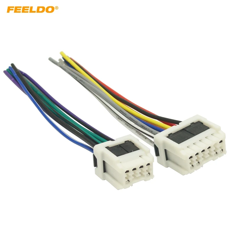 

FEELDO Car Stereo Power Wiring Harness Adapter For Old NISSAN Micra Patrol Skyline Sunny Primera Radio Wire Plug#5712