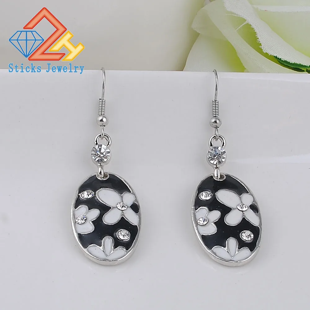 

(1pair/lot)100% environmentally friendly materials alloy enamel earrings Ms.