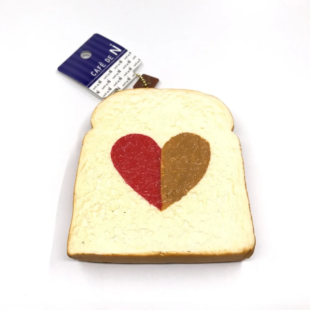 

Original cafe de n toast squishy soft and slow rising squishy toys squishy cake bread key chain kids toys collection souvenir