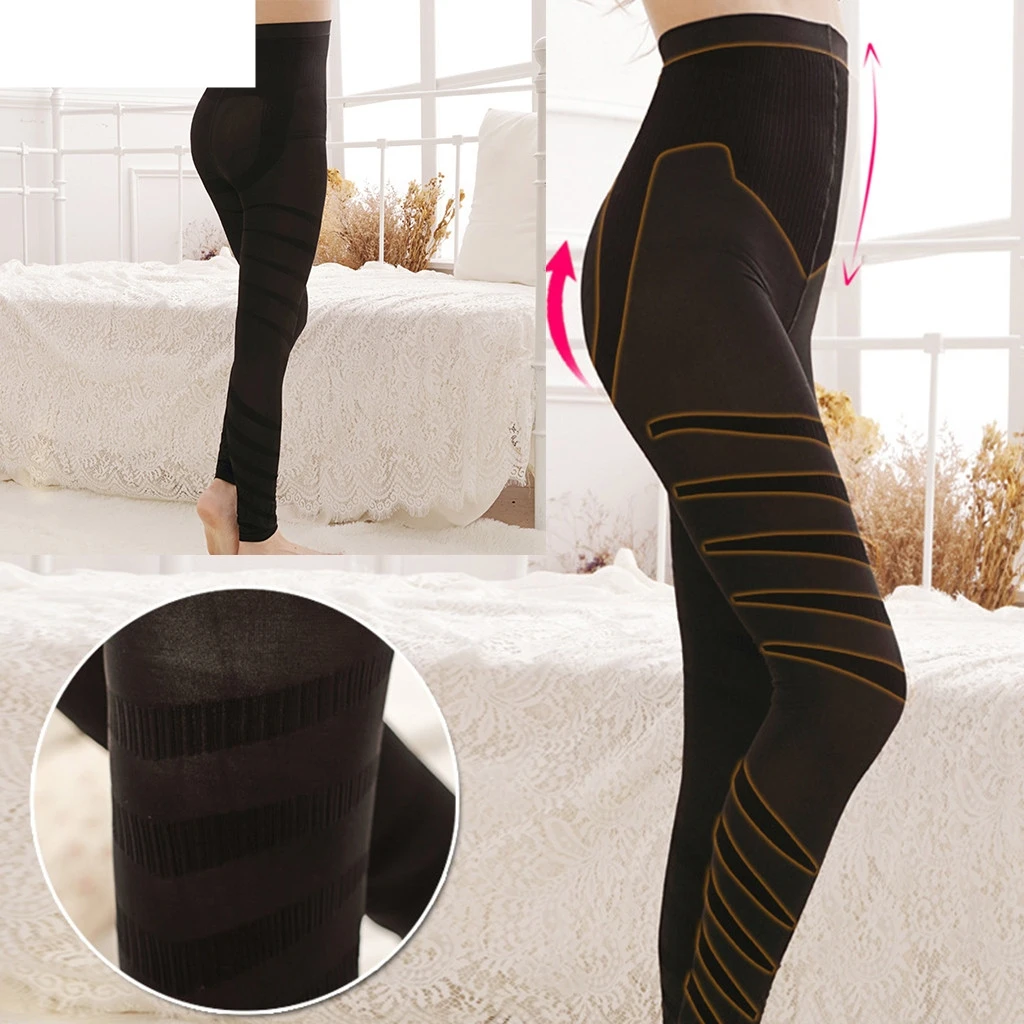 JAYCOSIN  2019  Women Pants Legging Sculpting Sleep Leg Shaper  High Waist Women Body Shaper Footsteps  19JUN4