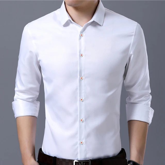 2018 Business Shirt Men High Quality Long Sleeve Solid Slim Fit 2018 Business Shirt Men High Quality Long Sleeve Solid Slim Fit Office Mens Dress Shirts