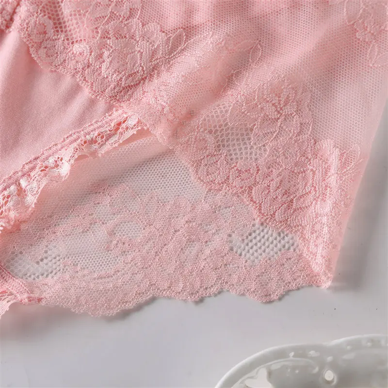 High Waist Large Size Panties Women Underwear Sexy Lace Transparent Big Plus Size Briefs Female Underpants Lingerie Xxxl XxxxL 0 (22)