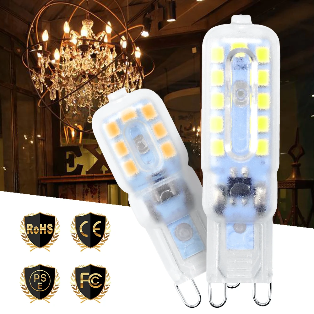 

Mini LED Bulb G9 Corn Lamp 220V Candle Light LED Lampada 3W 5W LED Bombillas g9 Spotlight Chandelie 2835 SMD Replace Halogen