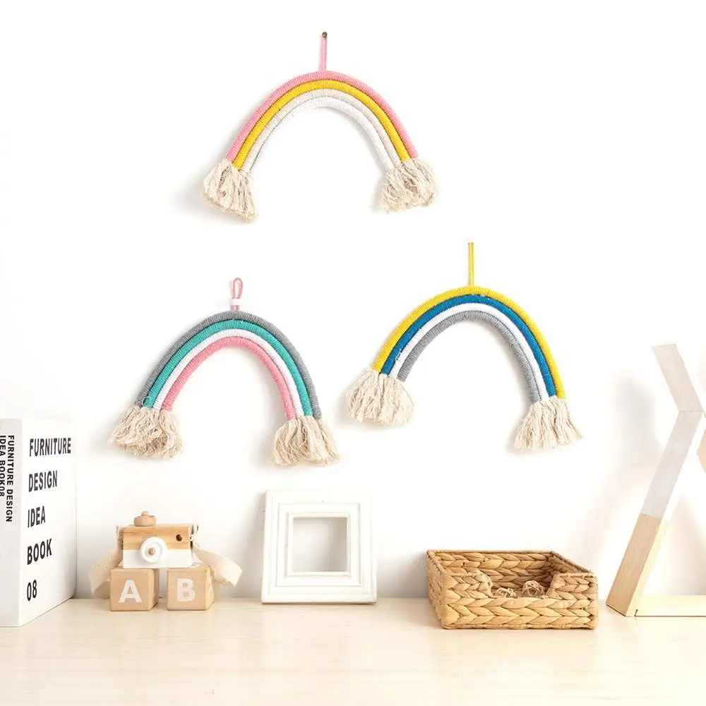 Rainbow Hanging Decor Baby Kids Handmade Wall Bed Tent Mosquito Net Decoration Cuna Dormitorio Infantil for Children Baby Room