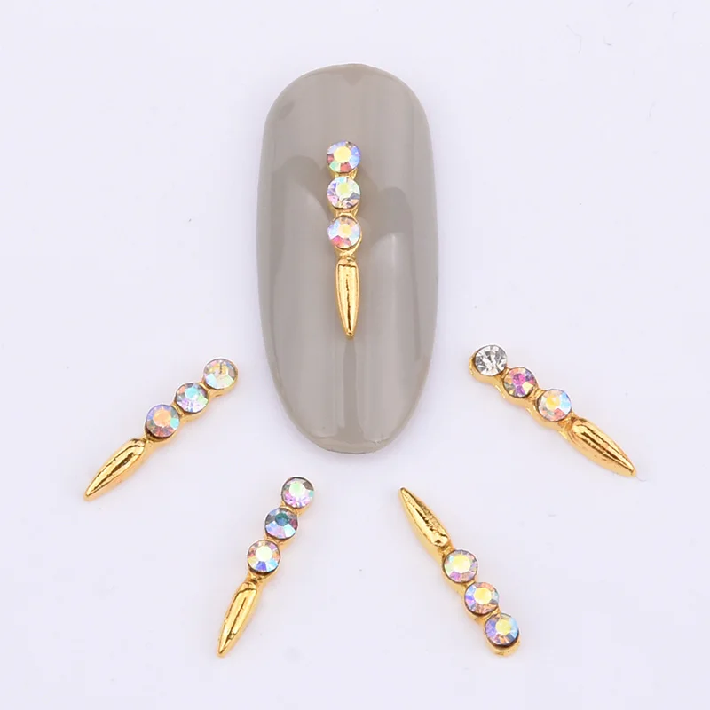 10 шт. звезда золотые ногти искусство dekor кулон цепь Луна металлические украшения для ногтей японский дизайн ногтей аксессуары в Стразы TCJ56~ 68 - Цвет: TCJ61