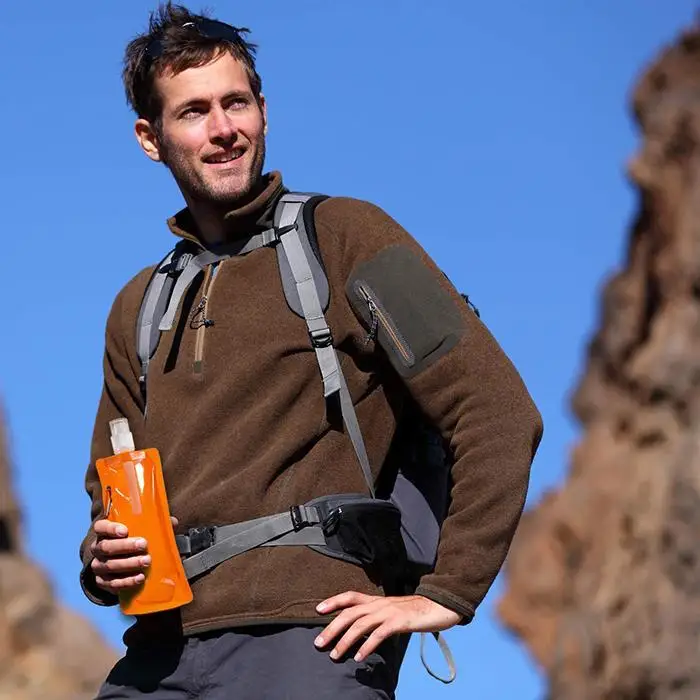 

Portable Folding Water Bag Sport Outdoor Lightweight and reusable Travel Reusable Water Bottle with 480ML Clip Hiking Camping Wa