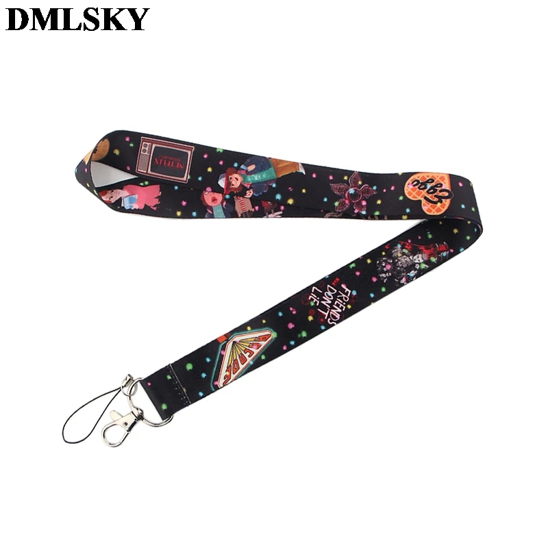 

DMLSKY Stranger Things Show Lanyard Keychain for keys Badge ID Mobile Phone Key rings Women Neck Straps Accessories M3726