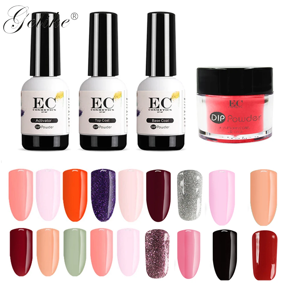 Dip Powder Nail Acrylic Gel Polish Natural Manicure Art Dipping French