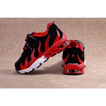 

Selling new children 's casual shoes flame printing damping spring shock shoes Support Drop shipping