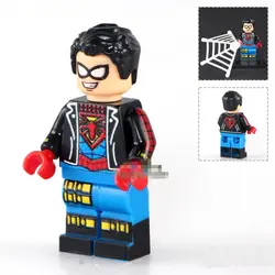 Одиночная продажа паук-Мальчик Человек-паук Мстители, Лига Справедливости DC собрать супер героев Minifig модель DIY Строительные кубики