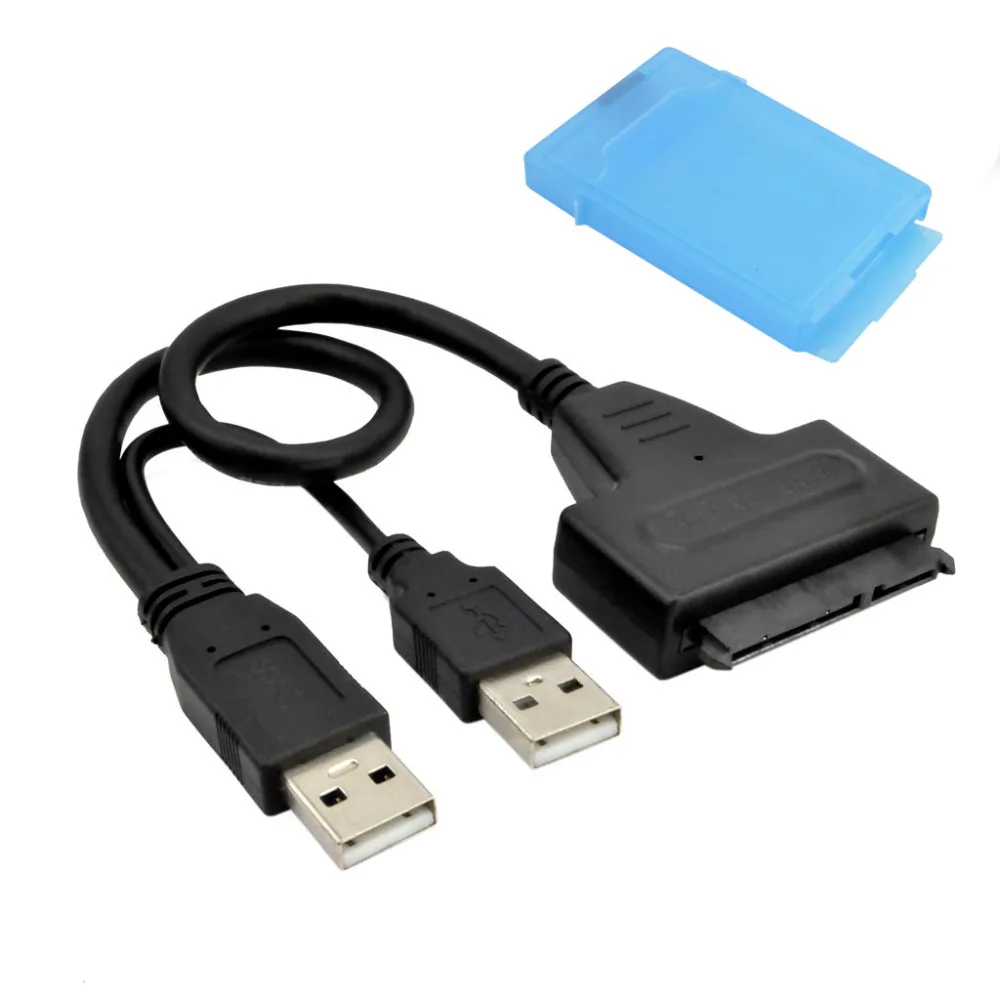 USB 2.0 Serial ATA SATA 7 + 15 22 Pin 2.5" Hard Drive HDD Converter ...